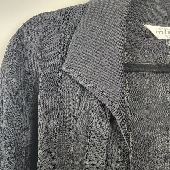 Exclusively Misook XL bundle open front cardigan Pink Black - Picture 11 of 14